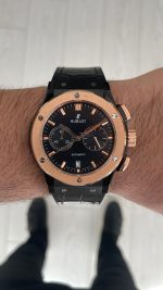Hublot Classic Fusion Vendome Siyah 42mm PVD Black Rosegold Replika Saat