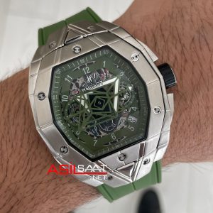 Hublot Spirit Of Big Bang Sang Bleu Green 44mm Yeşil Kadran Replika Saat