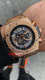 Hublot Unico Big Bang King 441 OX Rose 45 mm Kahverengi Kordon