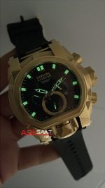 Invicta Magnum Zeus Bolt Reserve Siyah 25607 Gold 52mm Replika Saat