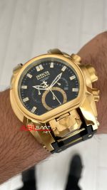 Invicta Magnum Zeus Bolt Reserve Siyah 25607 Gold 52mm Replika Saat