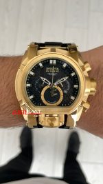 Invicta Magnum Zeus Bolt Reserve Siyah 25607 Gold 52mm Replika Saat