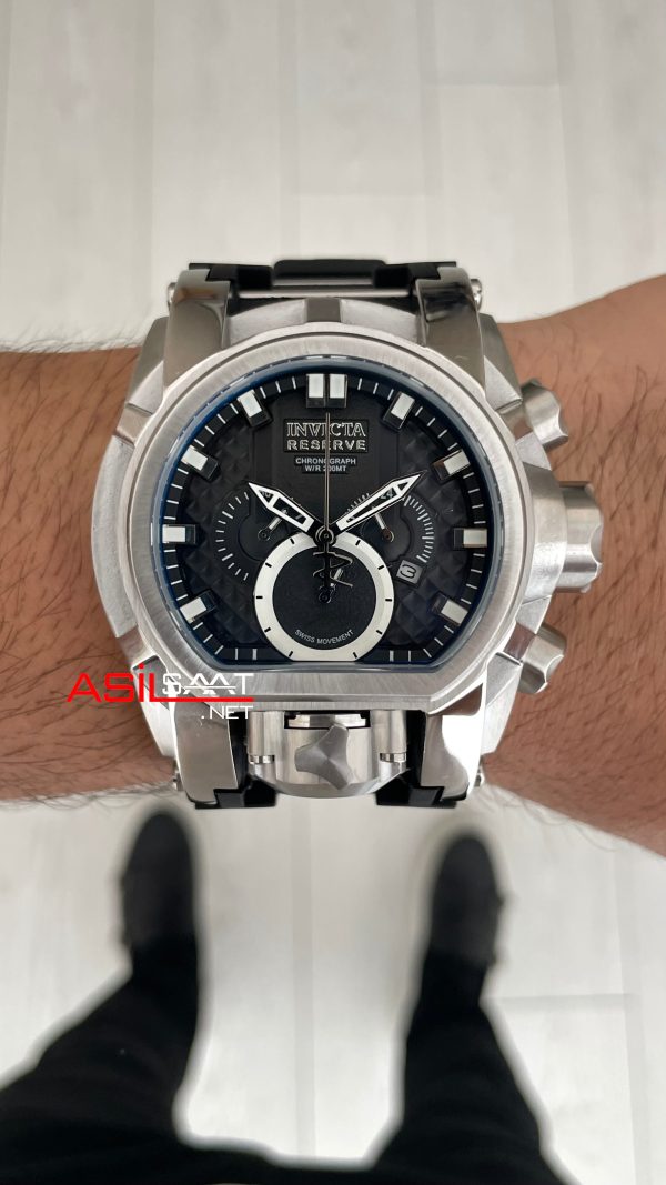 Invicta Magnum Zeus Bolt Reserve Siyah 25607 Silver 52mm Replika Saat Invicta Magnum Zeus Bolt Reserve Siyah 25607 Silver 52mm Replika Saat