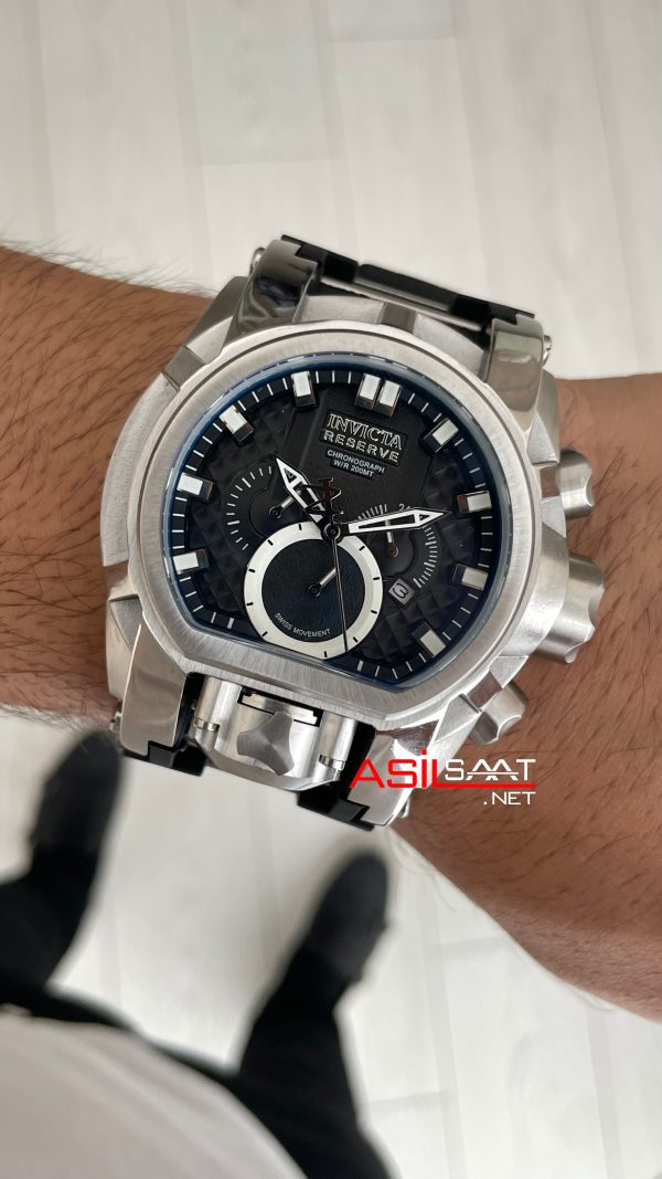 Invicta Magnum Zeus Bolt Reserve Siyah 25607 Silver 52mm Replika Saat Invicta Magnum Zeus Bolt Reserve Siyah 25607 Silver 52mm Replika Saat