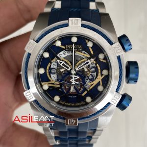 Invicta Zeus Bolt Silver 53mm Mavi Kadran