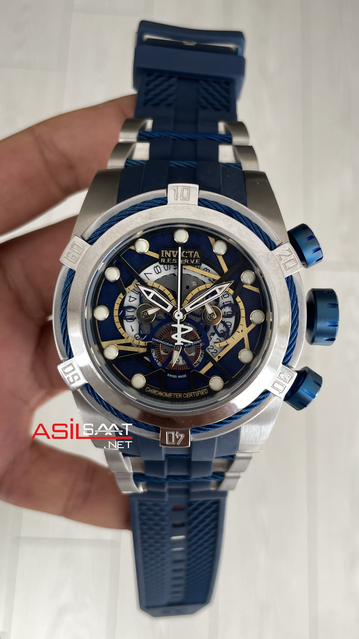 Invicta Zeus Bolt Silver 53mm Mavi Kadran Invicta Zeus Bolt Silver 53mm Mavi Kadran