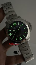 Panerai Luminor Marina Quaranta Verde Militare PAM1304 Yeşil Kadran 44mm Silver Replika Saat