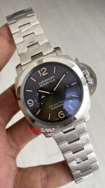 Panerai Luminor Marina Quaranta Verde Militare PAM1304 Yeşil Kadran 44mm Silver Replika Saat