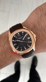 Patek Philippe Aquanaut 5168R Chocolate 40mm Kahverengi Rosegold Swiss ETA Saat GR Factory