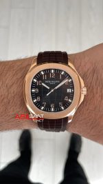 Patek Philippe Aquanaut 5168R Chocolate 40mm Kahverengi Rosegold Swiss ETA Saat GR Factory