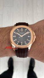 Patek Philippe Aquanaut 5168R Chocolate 40mm Kahverengi Rosegold Swiss ETA Saat GR Factory