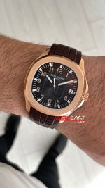 Patek Philippe Aquanaut 5168R Chocolate 40mm Kahverengi Rosegold Swiss ETA Saat GR Factory