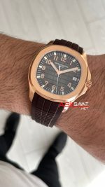 Patek Philippe Aquanaut 5168R Chocolate 40mm Kahverengi Rosegold Swiss ETA Saat GR Factory
