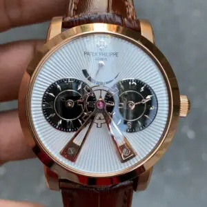 Patek Philippe Dual Time Rose Beyaz Kadran