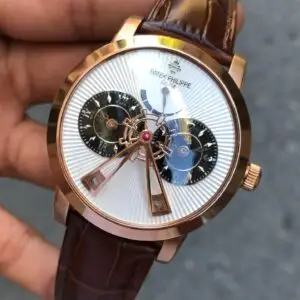 Patek Philippe Dual Time Rose Beyaz Kadran