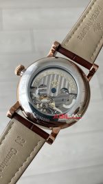 Patek Philippe Geneve Tourbillon İskelet Kahverengi Rose Skeleton Replika Saat