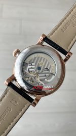 Patek Philippe Geneve Tourbillon İskelet Siyah Kadran 42mm Rose Skeleton Replika Saat