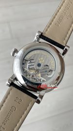 Patek Philippe Geneve Tourbillon İskelet Siyah Kadran 42mm Silver Skeleton Replika Saat
