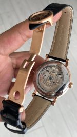 Patek Philippe Geneve Tourbillon Moonphase Rose Siyah Kadran 42 mm Replika Saat