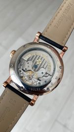 Patek Philippe Geneve Tourbillon Moonphase Rose Siyah Kadran 42 mm Replika Saat