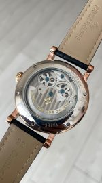 Patek Philippe Geneve Tourbillon Moonphase Rose Siyah Kadran 42 mm Replika Saat