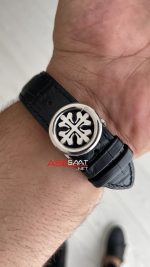 Patek Philippe Geneve Tourbillon Moonphase Skeleton Diamond Dial Beyaz Kadran 42 mm İskelet Taşlı Silver Replika Saat