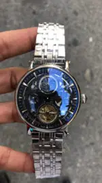 Patek Philippe Geneve Tourbillon Silver Siyah