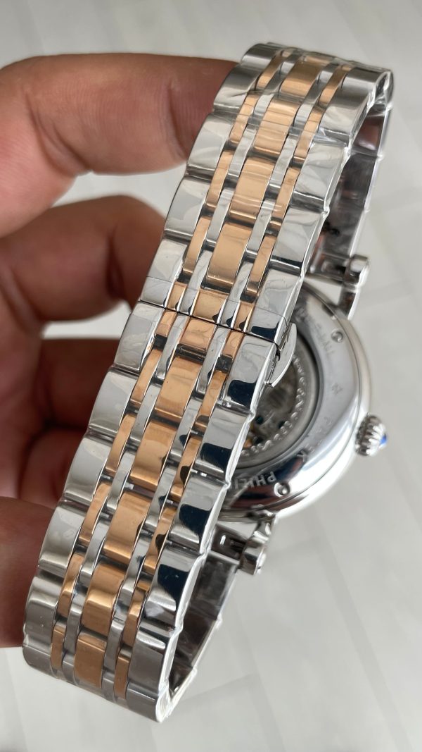 Patek Philippe Geneve Tourbillon Skeleton Silver Rose 42 mm İskelet Replika Saat Patek Philippe Geneve Tourbillon Skeleton Silver Rose 42 mm İskelet Replika Saat