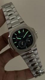 Patek Philippe Nautilus 5712 Moonphase Power Reserve Mavi Kadran 40mm Super Clone Swiss ETA Saat GR Factory