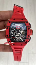 Richard Mille RM 011 Felipe Massa Red Carbon TPT Skeleton Flyback Chronograph 50mm