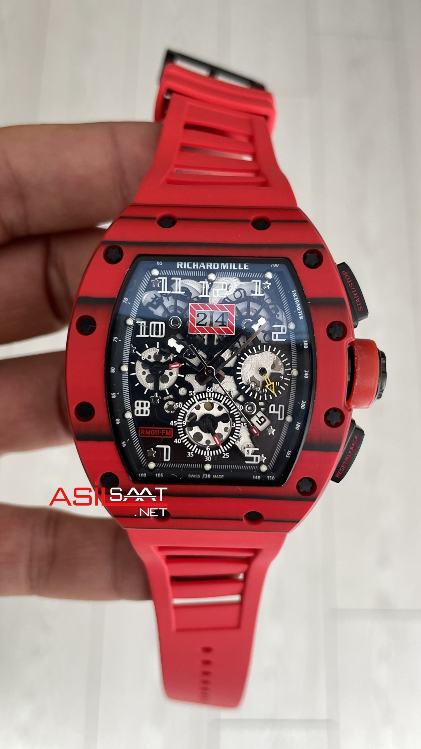 Richard Mille RM 011 Felipe Massa Red Carbon TPT Skeleton Flyback Chronograph 50mm Richard Mille RM 011 Felipe Massa Red Carbon TPT Skeleton Flyback Chronograph 50mm