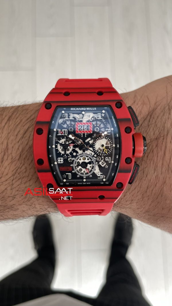 Richard Mille RM 011 Felipe Massa Red Carbon TPT Skeleton Flyback Chronograph 50mm Richard Mille RM 011 Felipe Massa Red Carbon TPT Skeleton Flyback Chronograph 50mm