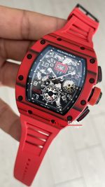 Richard Mille RM 011 Felipe Massa Red Carbon TPT Skeleton Flyback Chronograph 50mm