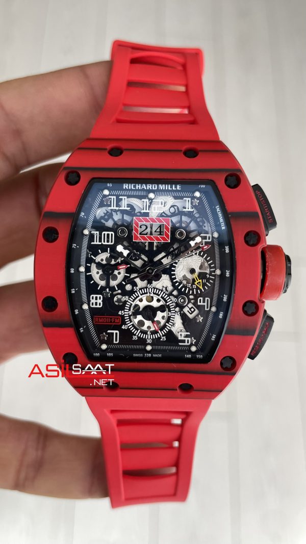 Richard Mille RM 011 Felipe Massa Red Carbon TPT Skeleton Flyback Chronograph 50mm Richard Mille RM 011 Felipe Massa Red Carbon TPT Skeleton Flyback Chronograph 50mm