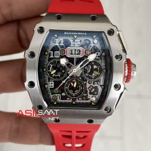 Richard Mille RM011 Titanium Flyback Kırmızı Chronograph 50mm