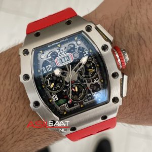 Richard Mille RM011 Titanium Flyback Kırmızı Chronograph 50mm