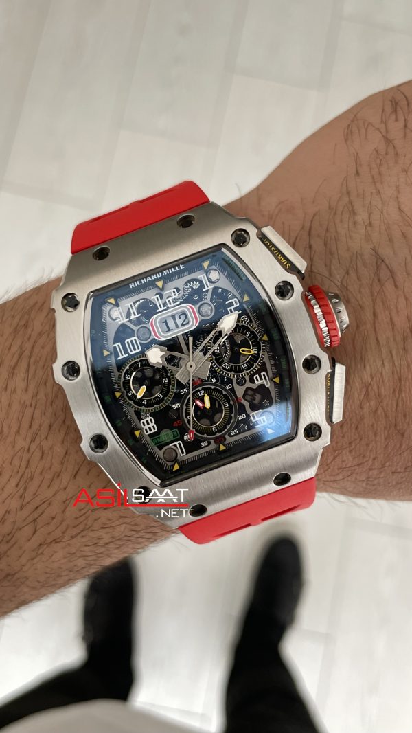 Richard Mille RM011 Titanium Flyback Kırmızı Chronograph 50mm Richard Mille RM011 Titanium Flyback Kırmızı Chronograph 50mm