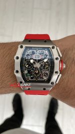 Richard Mille RM011 Titanium Flyback Kırmızı Chronograph 50mm