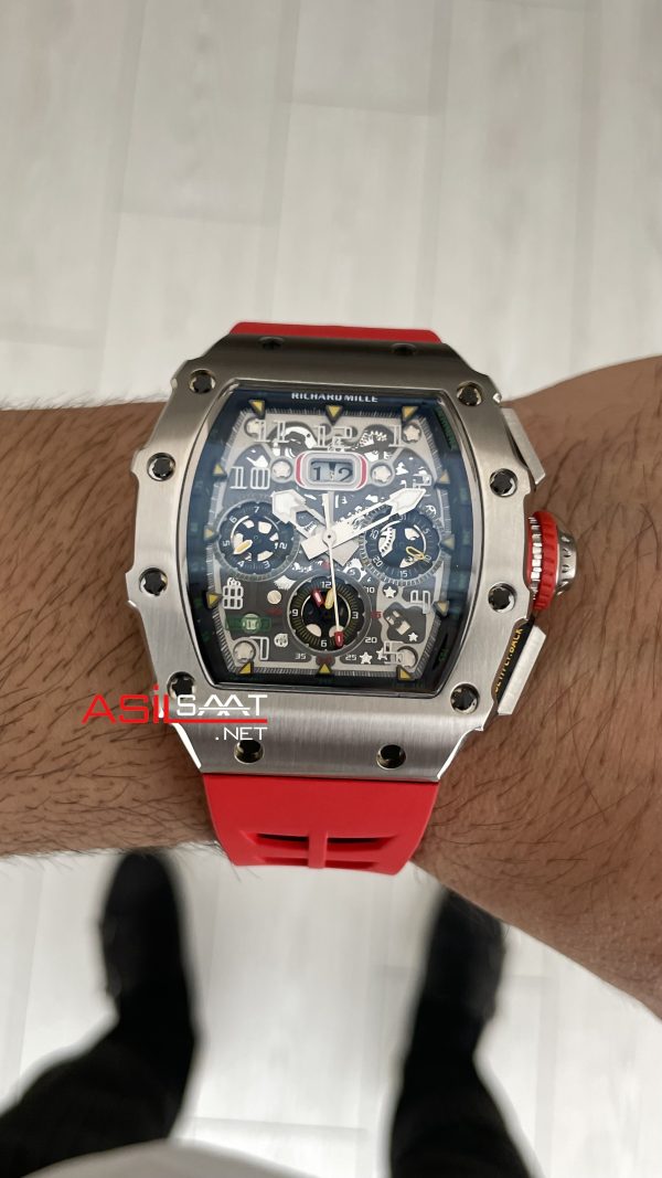 Richard Mille RM011 Titanium Flyback Kırmızı Chronograph 50mm Richard Mille RM011 Titanium Flyback Kırmızı Chronograph 50mm