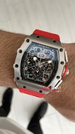 Richard Mille RM011 Titanium Flyback Kırmızı Chronograph 50mm