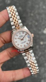 Rolex Datejust 178271 Jubilee Rose Kadın Saati 31 mm Beyaz Taşlı Kadran Taşlı Bezel