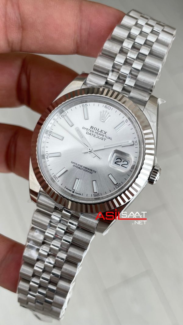 Rolex Datejust Beyaz 126334 Jubilee 41mm DD3235 V2 Super Klon Swiss ETA Saat AR Factory Rolex Datejust Beyaz 126334 Jubilee 41mm DD3235 V2 Super Klon Swiss ETA Saat AR Factory