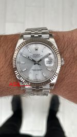 Rolex Datejust Beyaz 126334 Jubilee 41mm DD3235 V2 Super Klon Swiss ETA Saat AR Factory