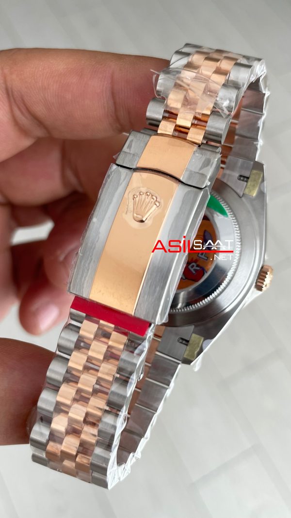 Rolex Datejust Chocolate 126331 Jubilee Rose Two Tone 41mm DD3235 V2 Super Clone Swiss ETA Saat AR Factory Rolex Datejust Chocolate 126331 Jubilee Rose Two Tone 41mm DD3235 V2 Super Clone Swiss ETA Saat AR Factory