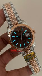 Rolex Datejust Chocolate 126331 Jubilee Rose Two Tone 41mm DD3235 V2 Super Clone Swiss ETA Saat AR Factory