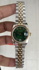 Rolex Datejust Green Romen Dial 278273 Jubilee 31mm Lady Pırlantalı Zeytin Yeşili Kadran Two Tone Gold