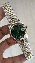 Rolex Datejust Green Romen Dial 278273 Jubilee 31mm Lady Pırlantalı Zeytin Yeşili Kadran Two Tone Gold