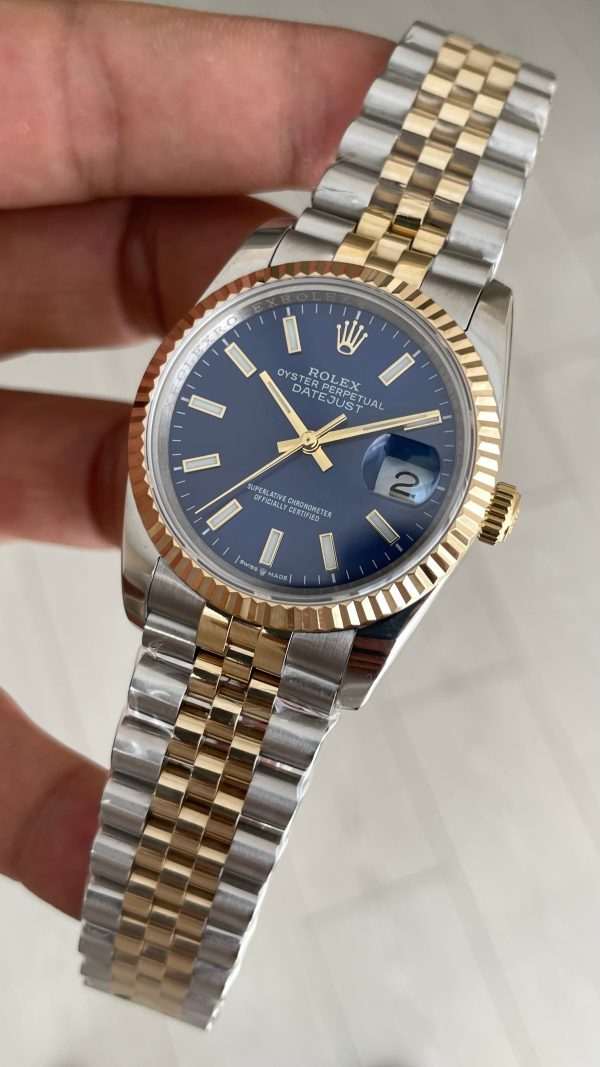 Rolex Datejust Mavi 126233 Jubilee 36mm Lady Two Tone Gold Kadın Saati