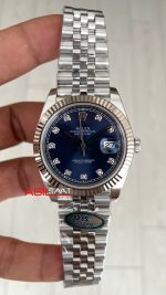 Rolex Datejust Mavi Taşlı 126334 Jubilee Blue Diamond Dial 41mm Swiss ETA Saat Copy Clean