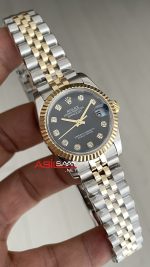 Rolex Datejust Siyah Taşlı 278273 Jubilee 31mm Black Diamond Dial Lady Two Tone Gold Kadın Saati